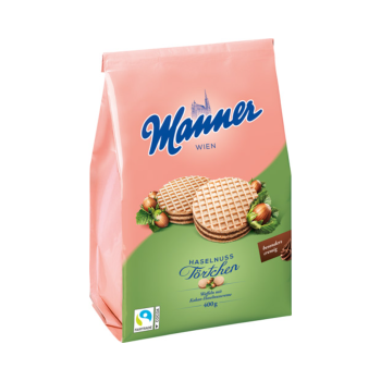 Manner Törtchen mit Kakao-Haselnusscreme, 400 Gramm Packung